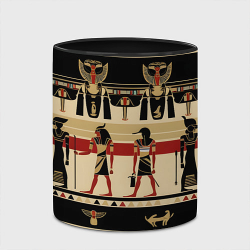 Кружка цветная Египет этника / 3D-Белый + черный – фото 2