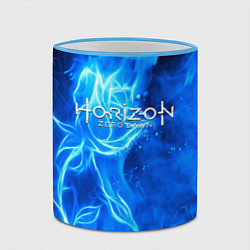 Кружка 3D Horizon zero dawn flower, цвет: 3D-небесно-голубой кант — фото 2