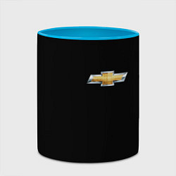 Кружка 3D Chevrolet logo, цвет: 3D-белый + небесно-голубой — фото 2