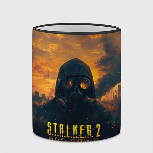 Кружка цветная Stalker загрязненный завод / 3D-Черный кант – фото 2