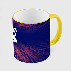 Кружка 3D Peugeot red energy, цвет: 3D-желтый кант