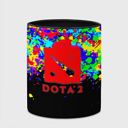 Кружка 3D Dota абстрактные краски, цвет: 3D-белый + черный — фото 2