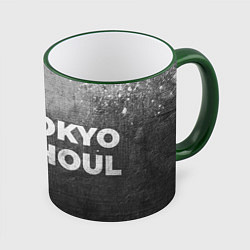 Кружка 3D Tokyo Ghoul - grey gradient по-горизонтали, цвет: 3D-зеленый кант