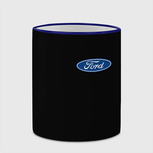 Кружка цветная FORD logo auto / 3D-Синий кант – фото 2
