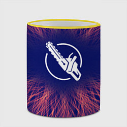 Кружка 3D Chainsaw Man red energy, цвет: 3D-желтый кант — фото 2