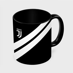 Кружка цветная Juventus line white