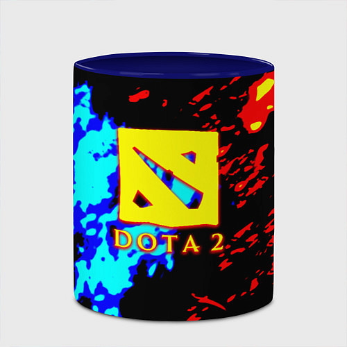 Кружка цветная Dota 2 огненный стиль / 3D-Белый + синий – фото 2