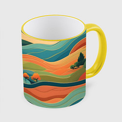 Кружка цветная Поля луга