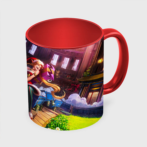 Кружка цветная Elf Jinx / 3D-Белый + красный – фото 1