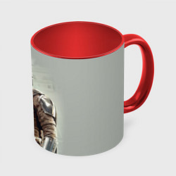 Кружка 3D The Mandalorian - Din Djarin, цвет: 3D-белый + красный