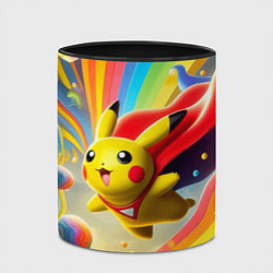 Кружка 3D Super Pikachu - ai art fantasy, цвет: 3D-белый + черный — фото 2