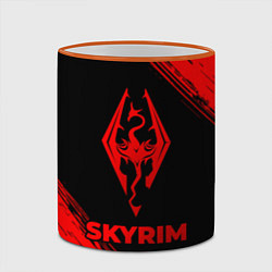 Кружка 3D Skyrim - red gradient, цвет: 3D-оранжевый кант — фото 2