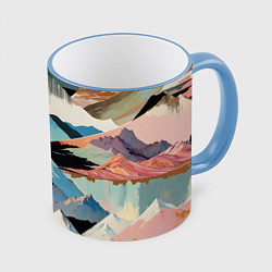 Кружка цветная Снежные горы