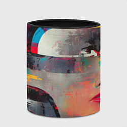 Кружка 3D Арт абстракция, цвет: 3D-белый + черный — фото 2