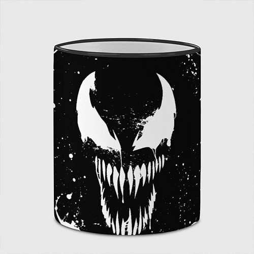 Кружка цветная Venom logo / 3D-Черный кант – фото 2