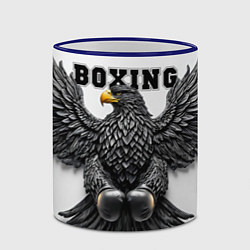 Кружка 3D Орел боксер, цвет: 3D-синий кант — фото 2
