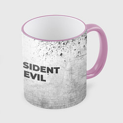 Кружка 3D Resident Evil - white gradient по-горизонтали, цвет: 3D-розовый кант