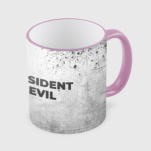 Кружка цветная Resident Evil - white gradient по-горизонтали / 3D-Розовый кант – фото 1