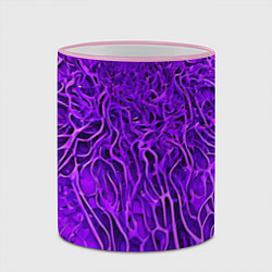 Кружка 3D Фиолетовый симбионт абстракция, цвет: 3D-розовый кант — фото 2