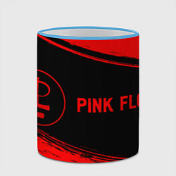 Кружка 3D Pink Floyd - red gradient по-горизонтали, цвет: 3D-небесно-голубой кант — фото 2