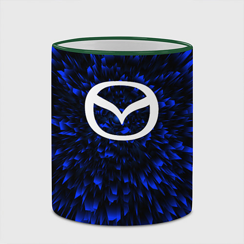 Кружка цветная Mazda blue energy / 3D-Зеленый кант – фото 2