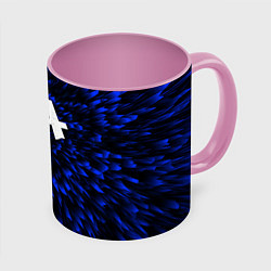 Кружка 3D Asking Alexandria blue energy, цвет: 3D-белый + розовый