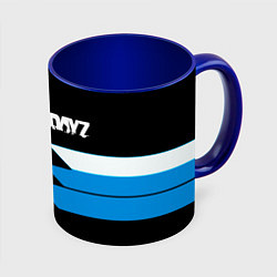 Кружка 3D Dayz geometry steel, цвет: 3D-белый + синий