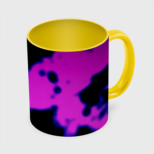 Кружка цветная Sally Face неон краски / 3D-Белый + желтый – фото 1
