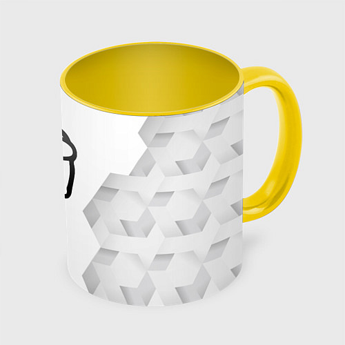Кружка цветная Among Us white poly / 3D-Белый + желтый – фото 1