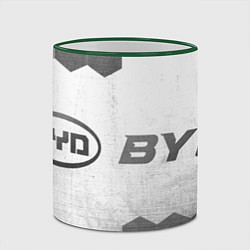 Кружка 3D BYD - white gradient по-горизонтали, цвет: 3D-зеленый кант — фото 2