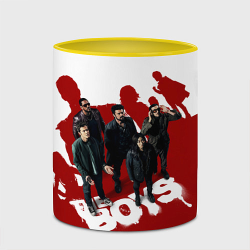 Кружка цветная Пацаны в тени семерки The boys / 3D-Белый + желтый – фото 2