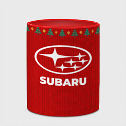 Кружка 3D Subaru new year, цвет: 3D-белый + красный — фото 2