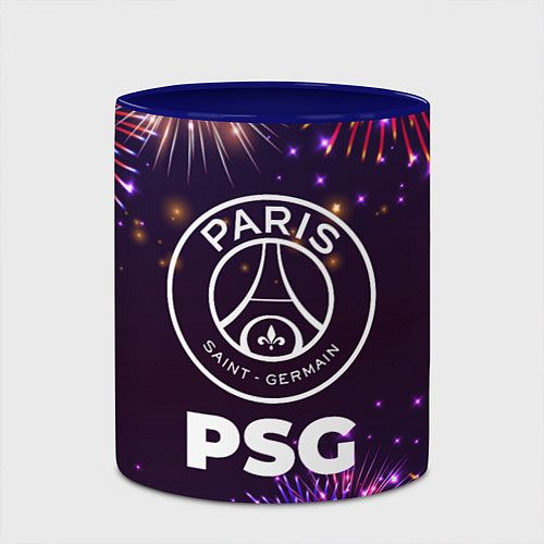 Кружка цветная Праздничный PSG / 3D-Белый + синий – фото 2