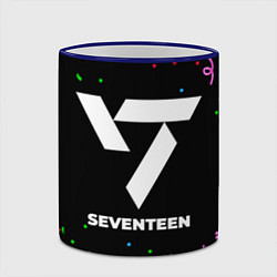 Кружка 3D Seventeen конфети, цвет: 3D-синий кант — фото 2