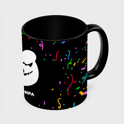 Кружка 3D Danganronpa конфети, цвет: 3D-белый + черный
