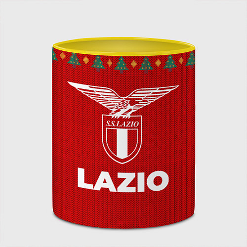 Кружка цветная Lazio new year / 3D-Белый + желтый – фото 2