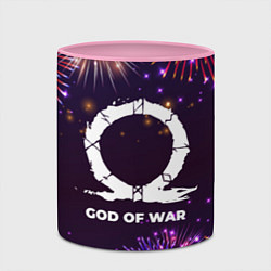 Кружка 3D Праздничный God of War, цвет: 3D-белый + розовый — фото 2