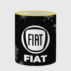 Кружка 3D Снежный Fiat, цвет: 3D-желтый кант — фото 2