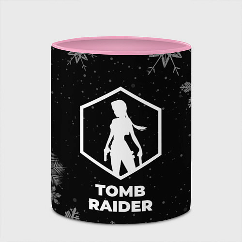 Кружка цветная Снежный Tomb Raider / 3D-Белый + розовый – фото 2