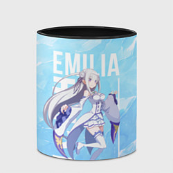 Кружка 3D Эмилия Re:Zero, цвет: 3D-белый + черный — фото 2