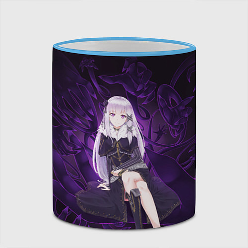 Кружка цветная Сателла Re:Zero / 3D-Небесно-голубой кант – фото 2