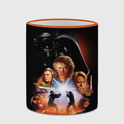 Кружка 3D Звездные войны - Месть ситхов, цвет: 3D-оранжевый кант — фото 2