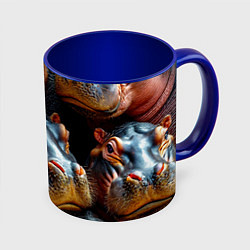 Кружка цветная Бегемоты