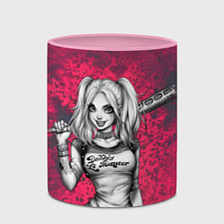 Кружка 3D Харли Квинн с битой, цвет: 3D-белый + розовый — фото 2