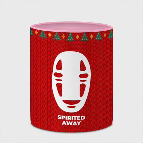 Кружка цветная Spirited Away new year / 3D-Белый + розовый – фото 2
