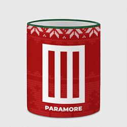 Кружка 3D Новогодний Paramore, цвет: 3D-зеленый кант — фото 2