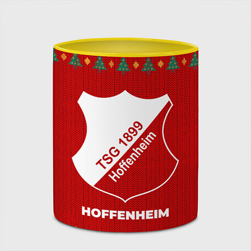 Кружка цветная Hoffenheim new year / 3D-Белый + желтый – фото 2