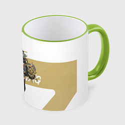 Кружка 3D Цезарь Кинг - ZZZ, цвет: 3D-светло-зеленый кант