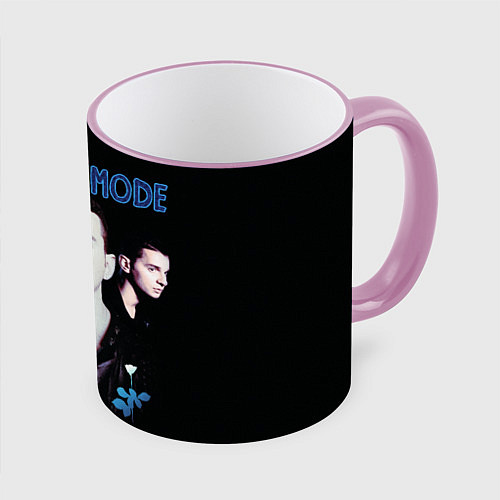 Кружка цветная Dave Gahan of Depeche Mode / 3D-Розовый кант – фото 1
