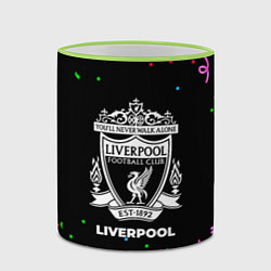 Кружка 3D Liverpool конфети, цвет: 3D-светло-зеленый кант — фото 2